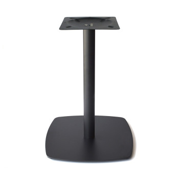 Modern Square  Table Base | Light Oak Column with White Square Pedestal for Cafe & Dining Tables