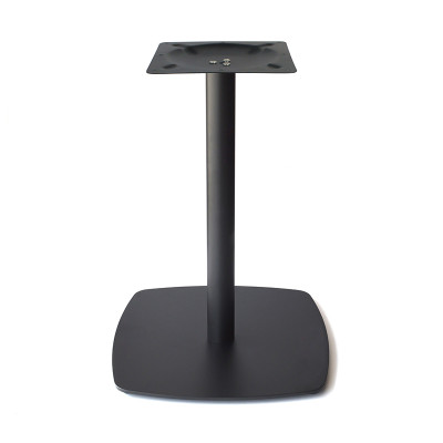 Modern Square Table Base | Light Oak Column with White Square Pedestal for Cafe & Dining Tables