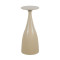 Modern Cone-Shaped Metal Coffee Table Base | Beige Matte Pedestal for Small End & Side Tables