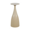 Modern Cone-Shaped Metal Coffee Table Base | Beige Matte Pedestal for Small End & Side Tables