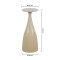 Modern Cone-Shaped Metal Coffee Table Base | Beige Matte Pedestal for Small End & Side Tables