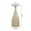 Modern Cone-Shaped Metal Coffee Table Base | Beige Matte Pedestal for Small End & Side Tables