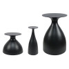 Modern Cone-Shaped Metal Coffee Table Base | Beige Matte Pedestal for Small End & Side Tables