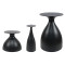Modern Cone-Shaped Metal Coffee Table Base | Beige Matte Pedestal for Small End & Side Tables