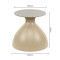 Modern Wide Base Coffee Table Base | Beige Matte Vase-Shaped Pedestal for Round Side & End Tables