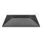 Matte Black Double Column Table Base | Pyramid Stamped Metal Pedestal for Rectangular Dining Tables