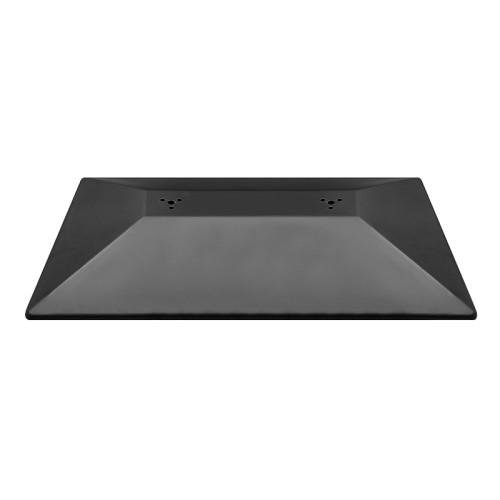 Matte Black Double Column Table Base | Pyramid Stamped Metal Pedestal for Rectangular Dining Tables