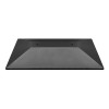 Matte Black Double Column Table Base | Pyramid Stamped Metal Pedestal for Rectangular Dining Tables
