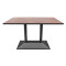 Matte Black Double Column Table Base | Pyramid Stamped Metal Pedestal for Rectangular Dining Tables