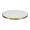 Round Sintered Stone Table Top with Brushed Gold Stainless Steel Rim | Sintered Stone Table Top