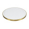 Round Sintered Stone Table Top with Brushed Gold Stainless Steel Rim | Sintered Stone Table Top