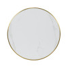 Round Sintered Stone Table Top with Brushed Gold Stainless Steel Rim | Sintered Stone Table Top