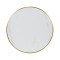 Round Sintered Stone Table Top with Brushed Gold Stainless Steel Rim | Sintered Stone Table Top