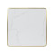 Round Sintered Stone Table Top with Brushed Gold Stainless Steel Rim | Sintered Stone Table Top