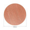 Round Red Travertine Sintered Stone Table Top | Matte Finish with Brushed Rose Gold Stainless Steel Rim