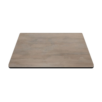 Square HPL Compact Table Top | Cement-Look Finish Commercial Grade HPL Table Surface for Cafes & Restaurants