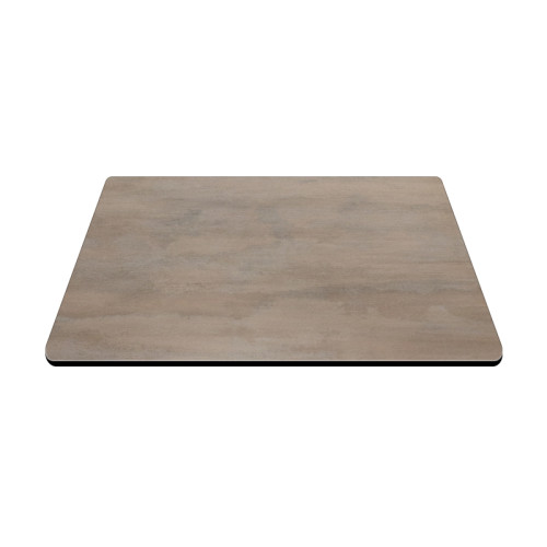 Square HPL Compact Table Top | Cement-Look Finish Commercial Grade HPL Table Surface for Cafes & Restaurants