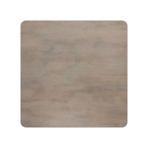 Square HPL Compact Table Top | Cement-Look Finish Commercial Grade HPL Table Surface for Cafes & Restaurants