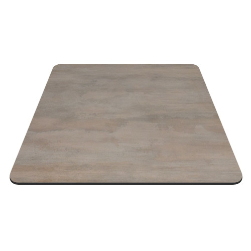 Square HPL Compact Table Top | Cement-Look Finish Commercial Grade HPL Table Surface for Cafes & Restaurants