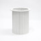 White Round Table Base | Modern Ribbed Pedestal for Round Coffee & Side Tables