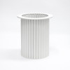 White Round Table Base | Modern Ribbed Pedestal for Round Coffee & Side Tables