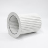 White Round Table Base | Modern Ribbed Pedestal for Round Coffee & Side Tables