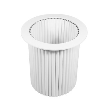 White Round Table Base | Modern Ribbed Pedestal for Round Coffee & Side Tables
