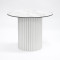 White Round Table Base | Modern Ribbed Pedestal for Round Coffee & Side Tables