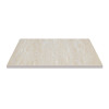 Square Beige Travertine Melamine Table Top | Commercial Grade Laminate Surface for Cafes & Restaurants
