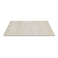 Square Beige Travertine Melamine Table Top | restaurant table top wholesale