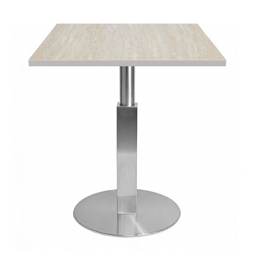 Square Beige Travertine Melamine Table Top | Commercial Grade Laminate Surface for Cafes & Restaurants