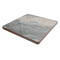 Square Grey Marble-Look Sintered Stone Table Top | Dark Walnut Aluminum Rim