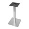 Brushed Stainless Steel Square Table Base | Heavy Duty Single Column Pedestal for Cafe & Restaurant Tables