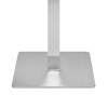 Brushed Stainless Steel Square Table Base | Heavy Duty Single Column Pedestal for Cafe & Restaurant Tables