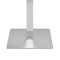 Brushed Stainless Steel Square Table Base | Heavy Duty Single Column Pedestal for Cafe & Restaurant Tables