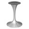 Brushed Stainless Steel Tulip Table Base | Modern Hourglass Pedestal for Round Dining & Cafe Tables