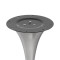 Brushed Stainless Steel Tulip Table Base | Modern Hourglass Pedestal for Round Dining & Cafe Tables