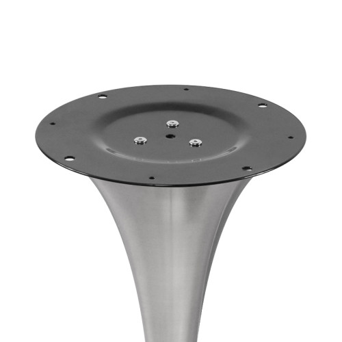 Brushed Stainless Steel Tulip Table Base | Modern Hourglass Pedestal for Round Dining & Cafe Tables
