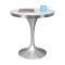 Brushed Stainless Steel Tulip Table Base | Modern Hourglass Pedestal for Round Dining & Cafe Tables