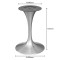 Brushed Stainless Steel Tulip Table Base | Modern Hourglass Pedestal for Round Dining & Cafe Tables