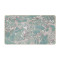 Rectangular Turquoise Marble-Look Sintered Stone Table Top | Brushed Titanium Gold 201 Stainless Steel Rim