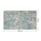 Rectangular Turquoise Marble-Look Sintered Stone Table Top | Brushed Titanium Gold 201 Stainless Steel Rim