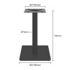 Matte Black Square Table Base | Heavy Duty Single Column Leg for Cafe & Dining Tables