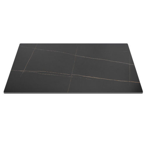 Sintered Stone Tabletop Wholesale | Rectangular Lauren Black Gold Sintered Stone Table Top
