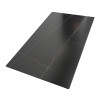 Rectangular Lauren Black Gold Sintered Stone Table Top | Luxury Dining Table Top
