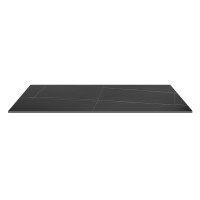 Rectangular Lauren Black Gold Sintered Stone Table Top | Luxury Dining Table Top