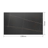 Rectangular Lauren Black Gold Sintered Stone Table Top | Luxury Dining Table Top