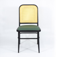 Black Metal Frame Dining Chair | Modern upholstered dining chairs
