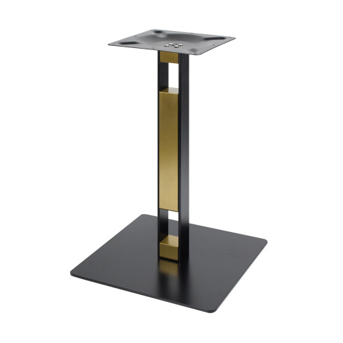 Commercial Table Bases |  Black & Gold Open Frame Square Table Base
