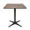 Commercial Compact Laminate HPL Dining Table with Black Aluminum 4-Star Base for Restaurant & Cafe